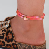Bracelet de cheville wrap peach moon